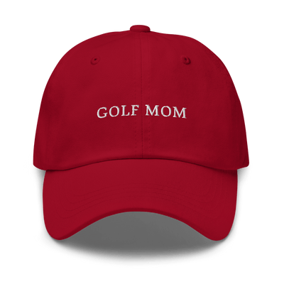 Golf Mom Dad hat - Cranberry - - Just Another Cap Store
