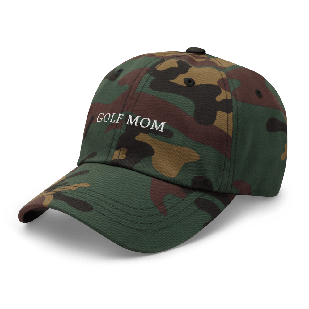 Golf Mom Dad hat - Green Camo - - Just Another Cap Store