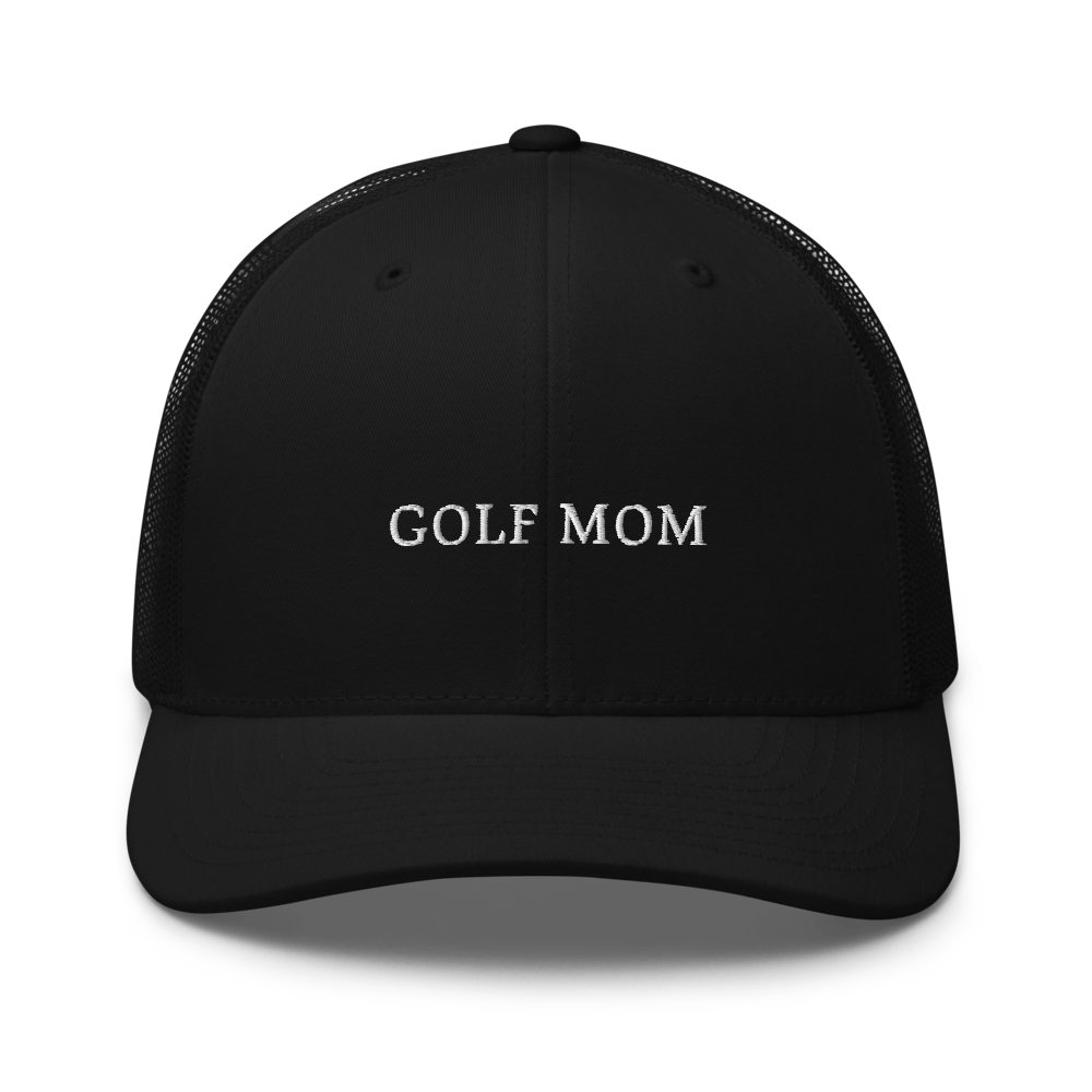 Golf Mom Trucker Cap - Black - - Just Another Cap Store