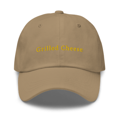 Grilled Cheese Dad hat - Khaki - - Just Another Cap Store