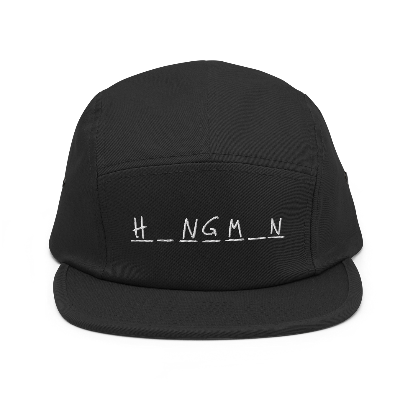 Hangman Five Panel Cap - Black - - Just Another Cap Store