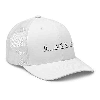 Hangman Trucker Cap - White - - Just Another Cap Store