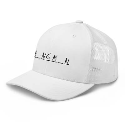 Hangman Trucker Cap - White - - Just Another Cap Store
