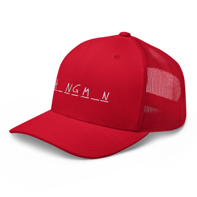 Hangman Trucker Cap - Red - - Just Another Cap Store