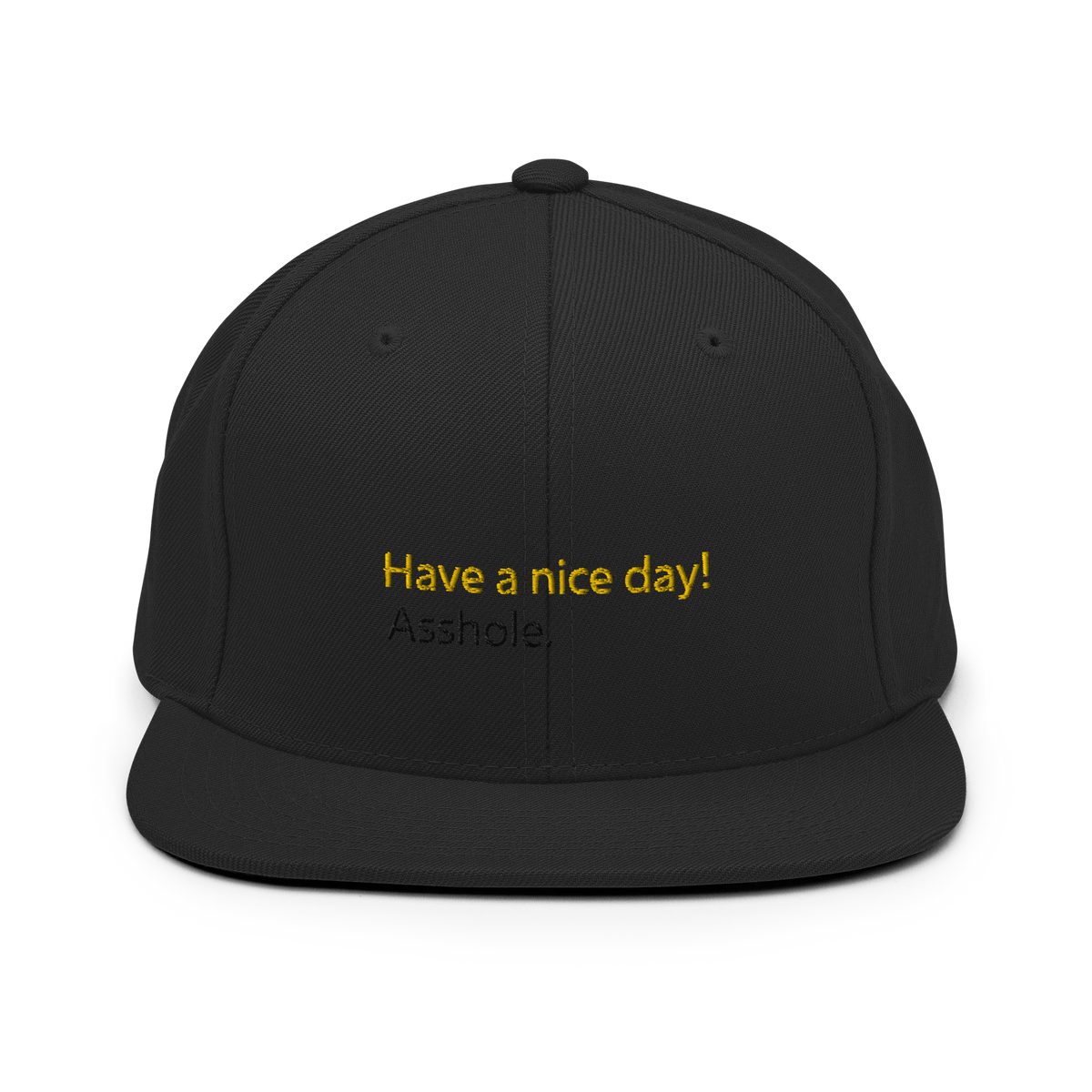 Have a nice day! (asshole) Snapback Hat