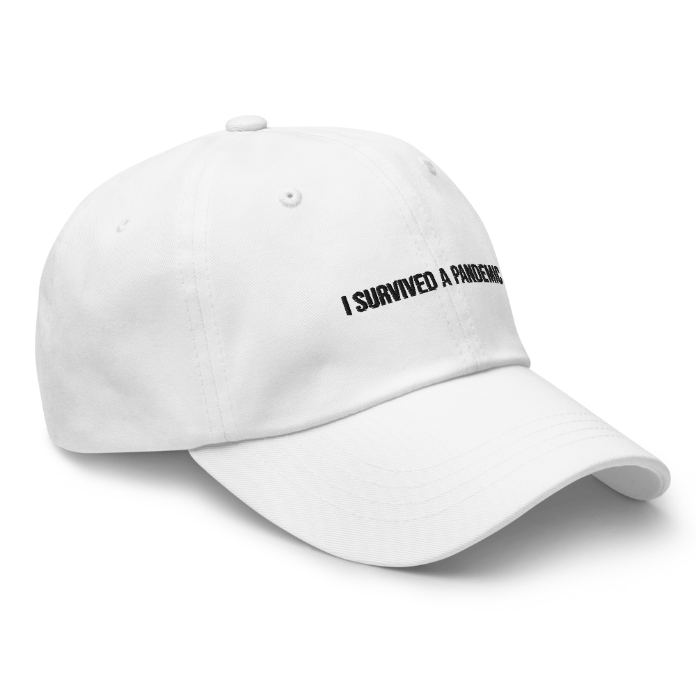 I survived a Pandemic Dad hat - White - - Just Another Cap Store