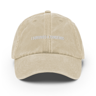 I survived a pandemic Vintage Hat - Vintage Stone - - Just Another Cap Store