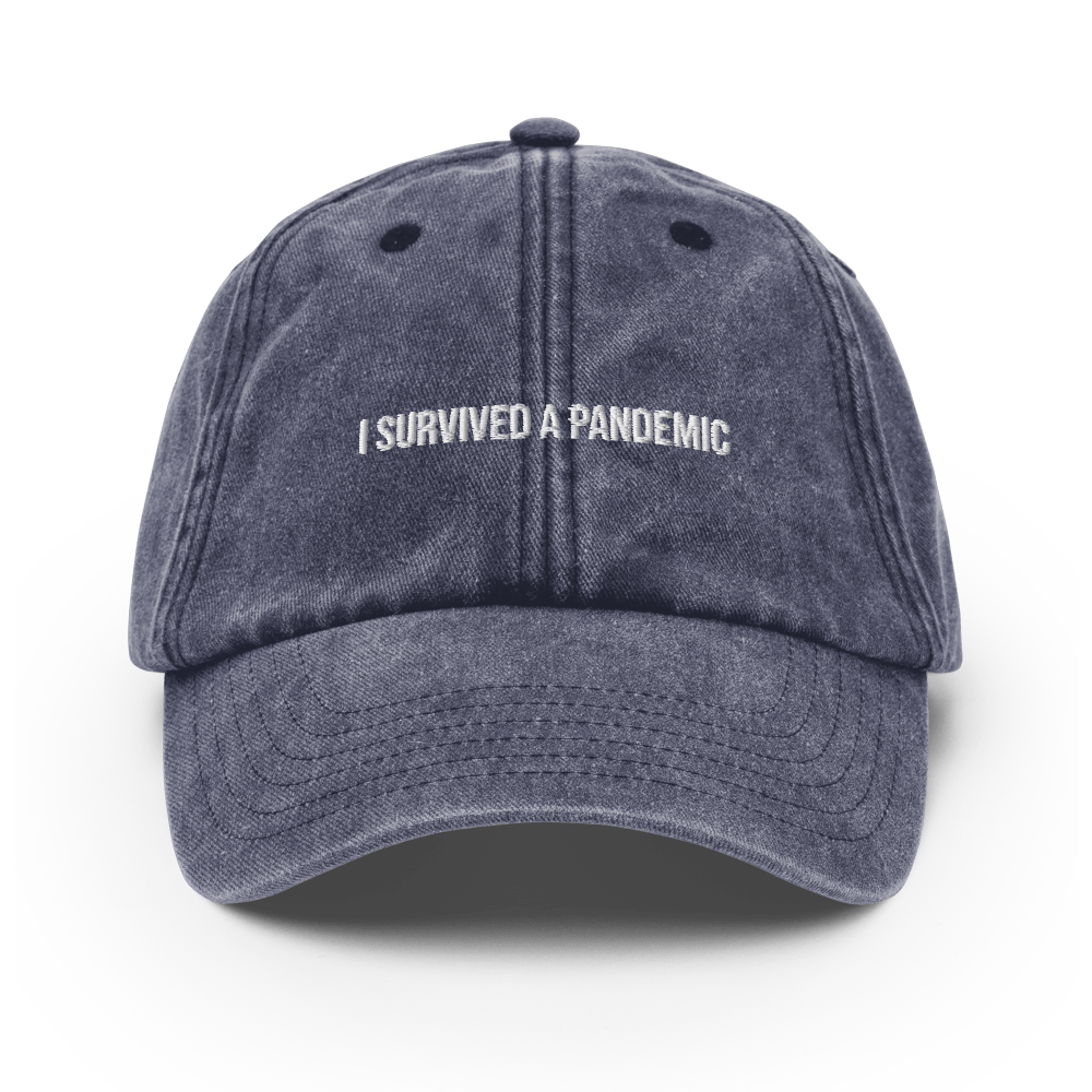 I survived a pandemic Vintage Hat - Vintage Denim - - Just Another Cap Store