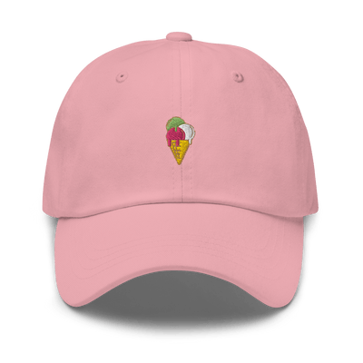 Ice Cream Cone Dad hat - Pink - - Just Another Cap Store