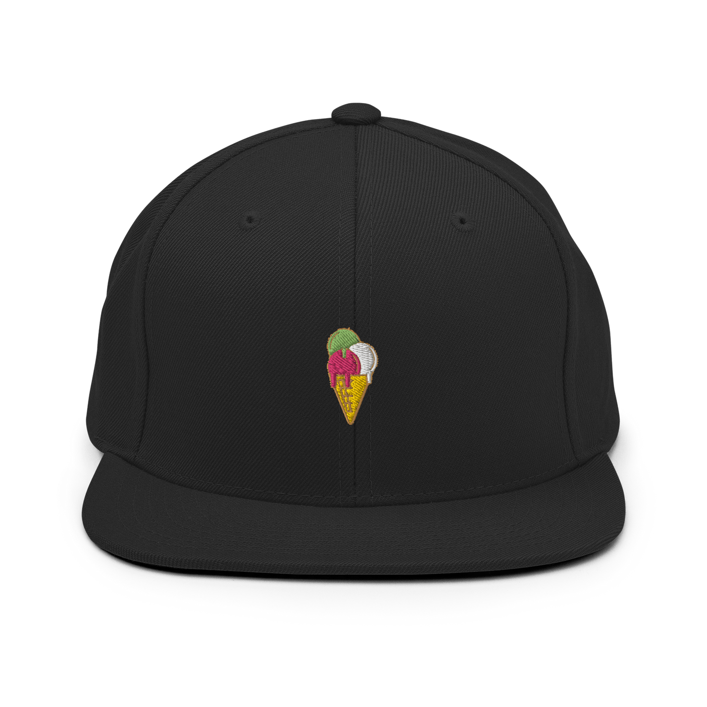 Ice Cream Cone Snapback - Black - - Just Another Cap Store