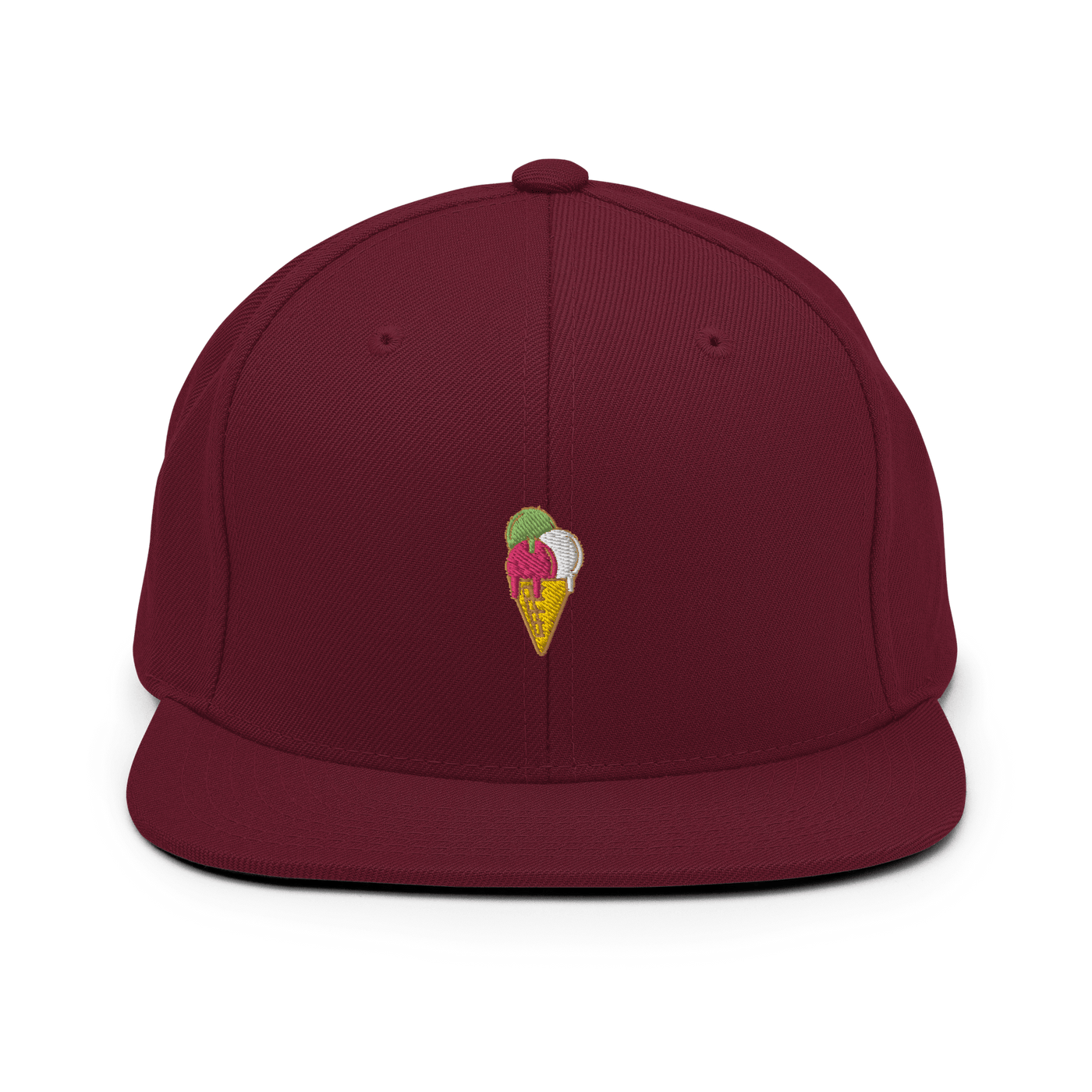 Ice Cream Cone Snapback - Maroon - - Just Another Cap Store