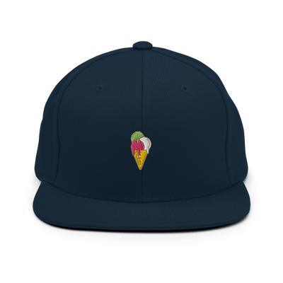 Ice Cream Cone Snapback - Dark Navy - - Just Another Cap Store
