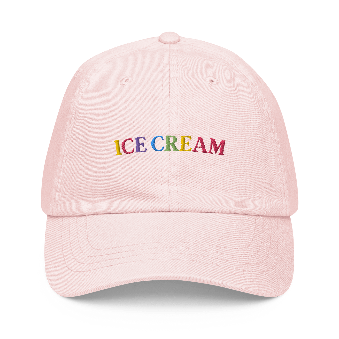 Ice Cream Text Pastel hat - Pastel Pink - - Just Another Cap Store