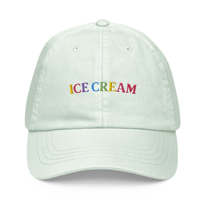Ice Cream Text Pastel hat - Pastel Mint - - Just Another Cap Store