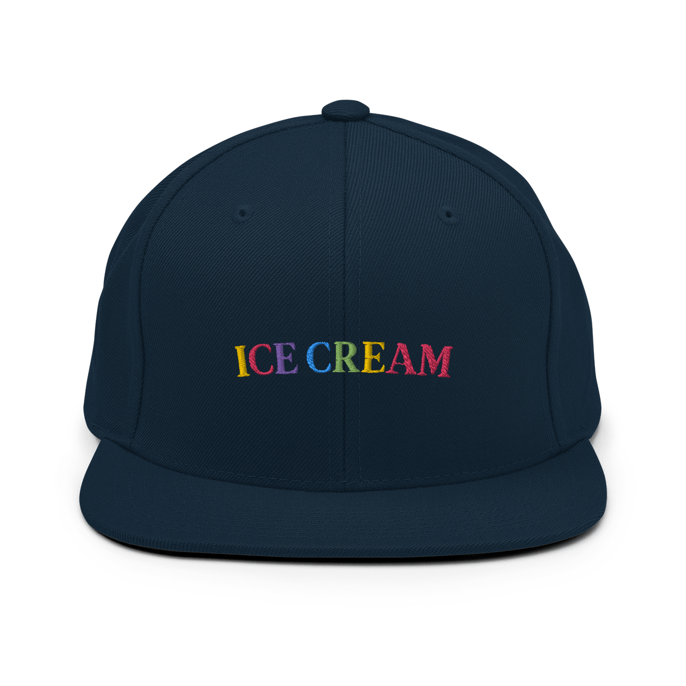 Ice Cream Text Snapback - Dark Navy - - Just Another Cap Store