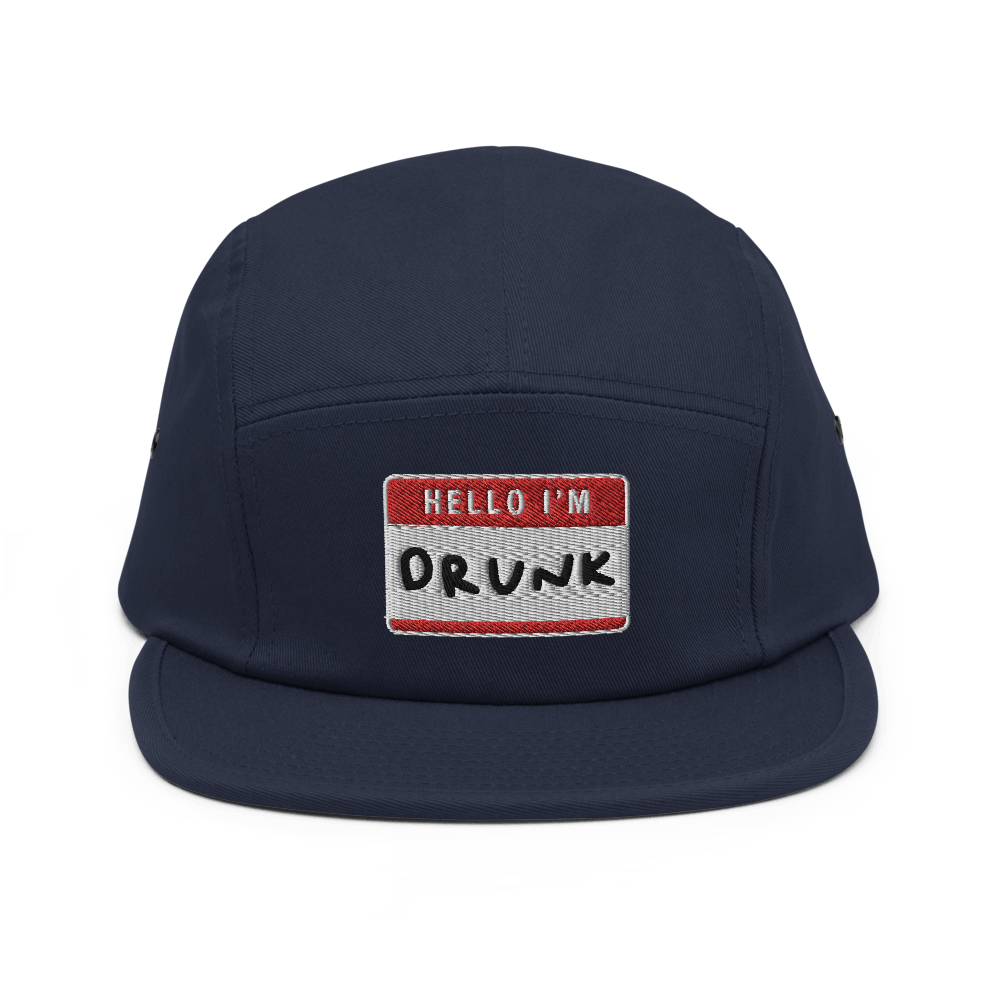 I'm Drunk Five Panel Hat - Navy - - Just Another Cap Store