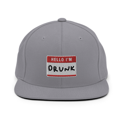 I'm Drunk Snapback - Silver - - Just Another Cap Store