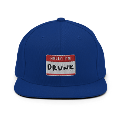 I'm Drunk Snapback - Royal Blue - - Just Another Cap Store