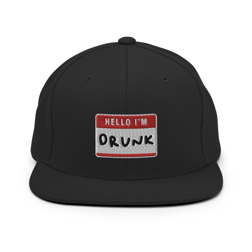 I'm Drunk Snapback - Black - - Just Another Cap Store