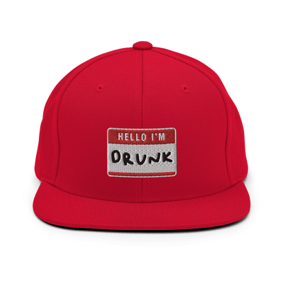 I'm Drunk Snapback - Red - - Just Another Cap Store