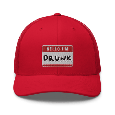I'm Drunk Trucker Cap - Red - - Just Another Cap Store