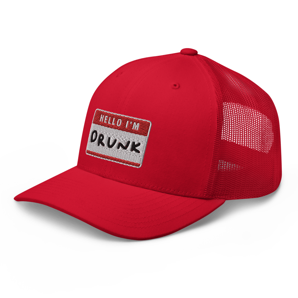 I'm Drunk Trucker Cap - Red - - Just Another Cap Store