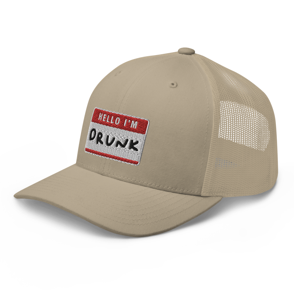 I'm Drunk Trucker Cap - Khaki - - Just Another Cap Store