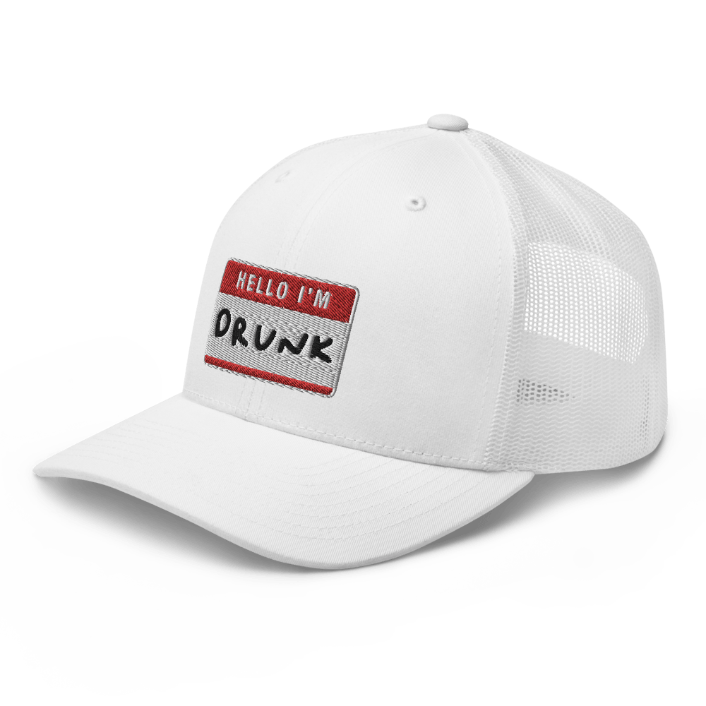 I'm Drunk Trucker Cap - White - - Just Another Cap Store