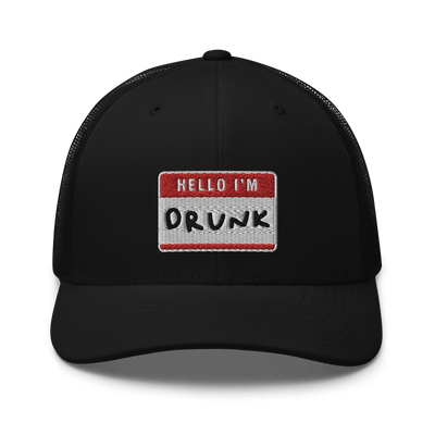 I'm Drunk Trucker Cap - Black - - Just Another Cap Store