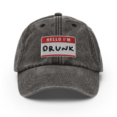 I'm Drunk Vintage Hat - Vintage Black - - Just Another Cap Store