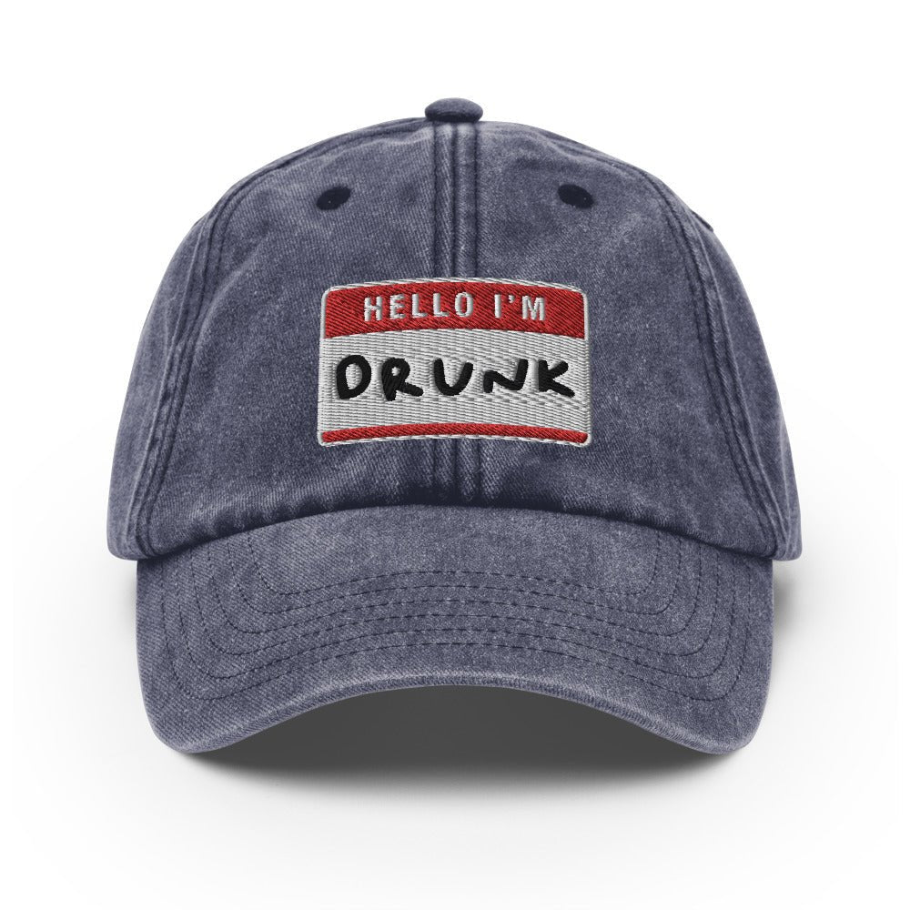 I'm Drunk Vintage Hat - Vintage Denim - - Just Another Cap Store