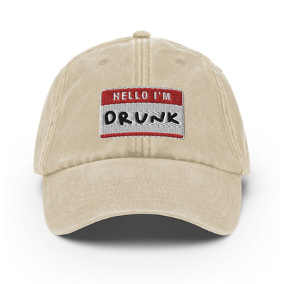I'm Drunk Vintage Hat - Vintage Stone - - Just Another Cap Store