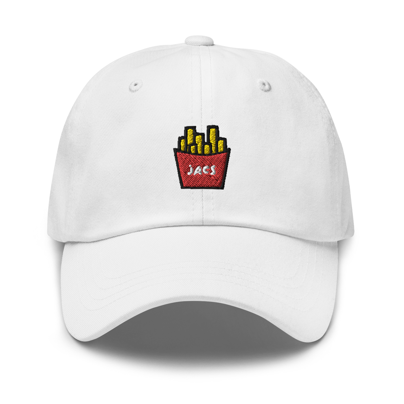 JACS Fries Dad hat - White - - Just Another Cap Store