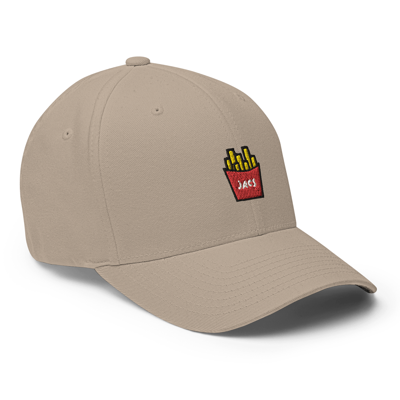 JACS Fries Flexfit Cap - Khaki - S/M - Just Another Cap Store