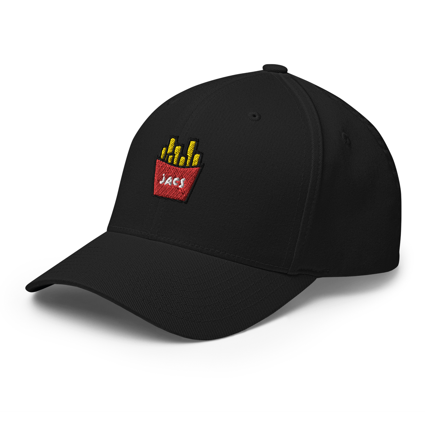 JACS Fries Flexfit Cap - Black - S/M - Just Another Cap Store