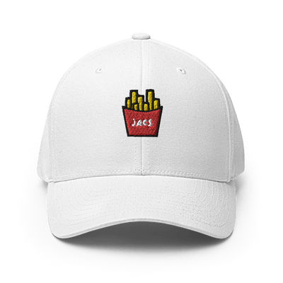 JACS Fries Flexfit Cap - White - S/M - Just Another Cap Store