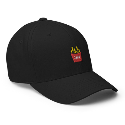 JACS Fries Flexfit Cap - Black - S/M - Just Another Cap Store