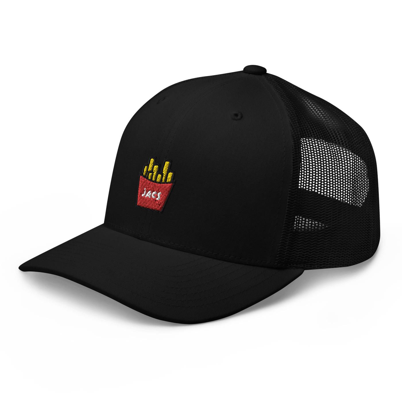 JACS Fries Trucker Cap - Black - - Just Another Cap Store