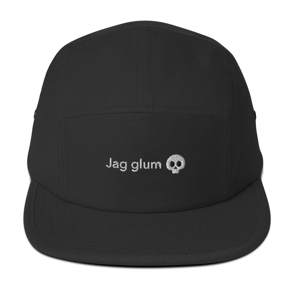 Jag glum Five Panel Hat - Black - - Just Another Cap Store