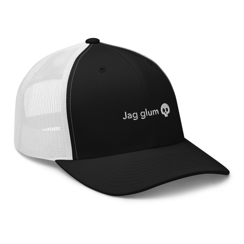 Jag glum Trucker Cap - Black/ White - - Just Another Cap Store