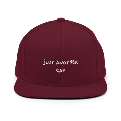 Just Another Snapback Hat - Maroon - - Just Another Cap Store