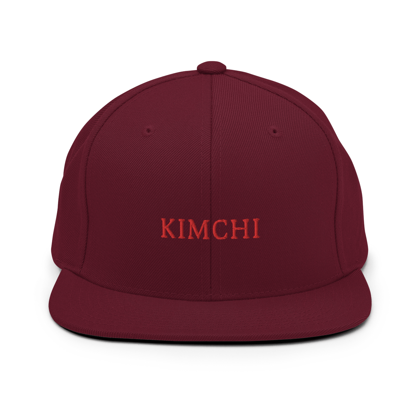 Kimchi Snapback Hat - Maroon - - Just Another Cap Store