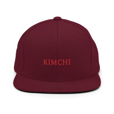 Kimchi Snapback Hat - Maroon - - Just Another Cap Store