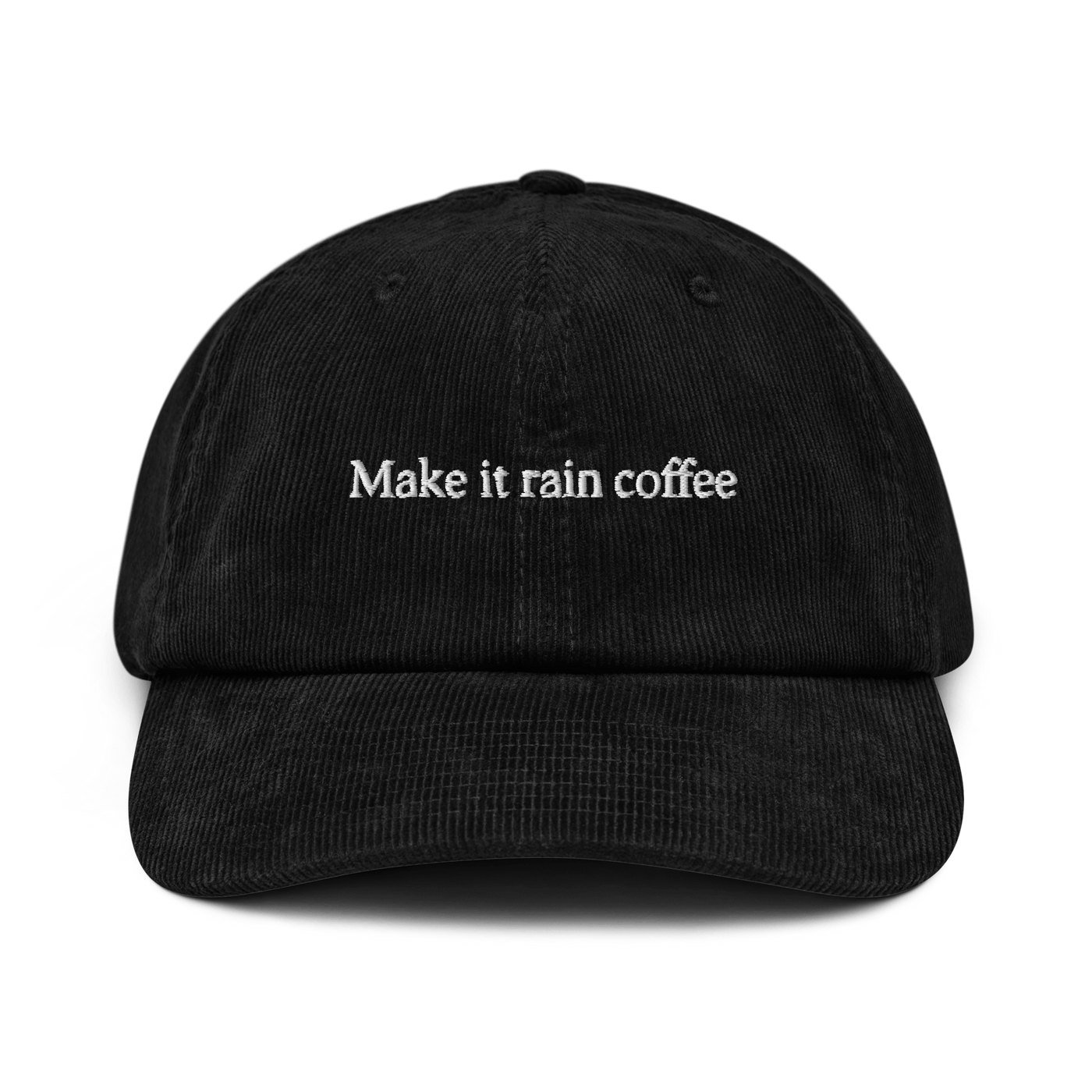 Make it Rain Coffee Corduroy hat - Black - - Just Another Cap Store