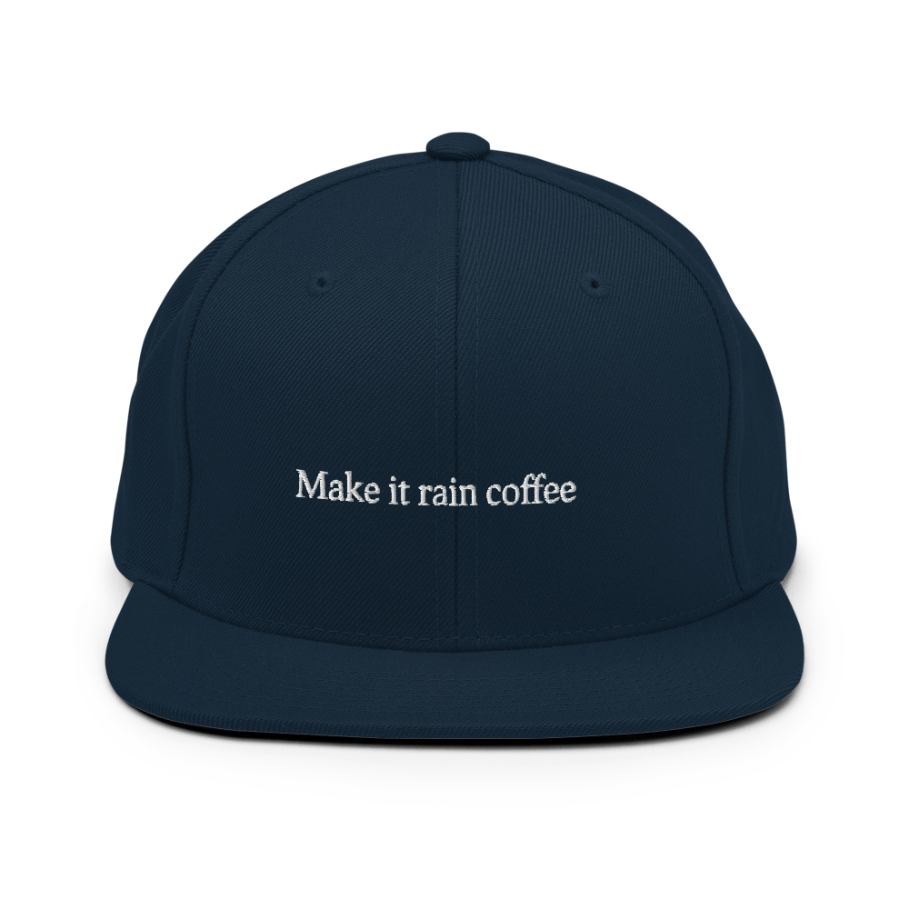 Make it rain coffee Snapback - Dark Navy - - Just Another Cap Store