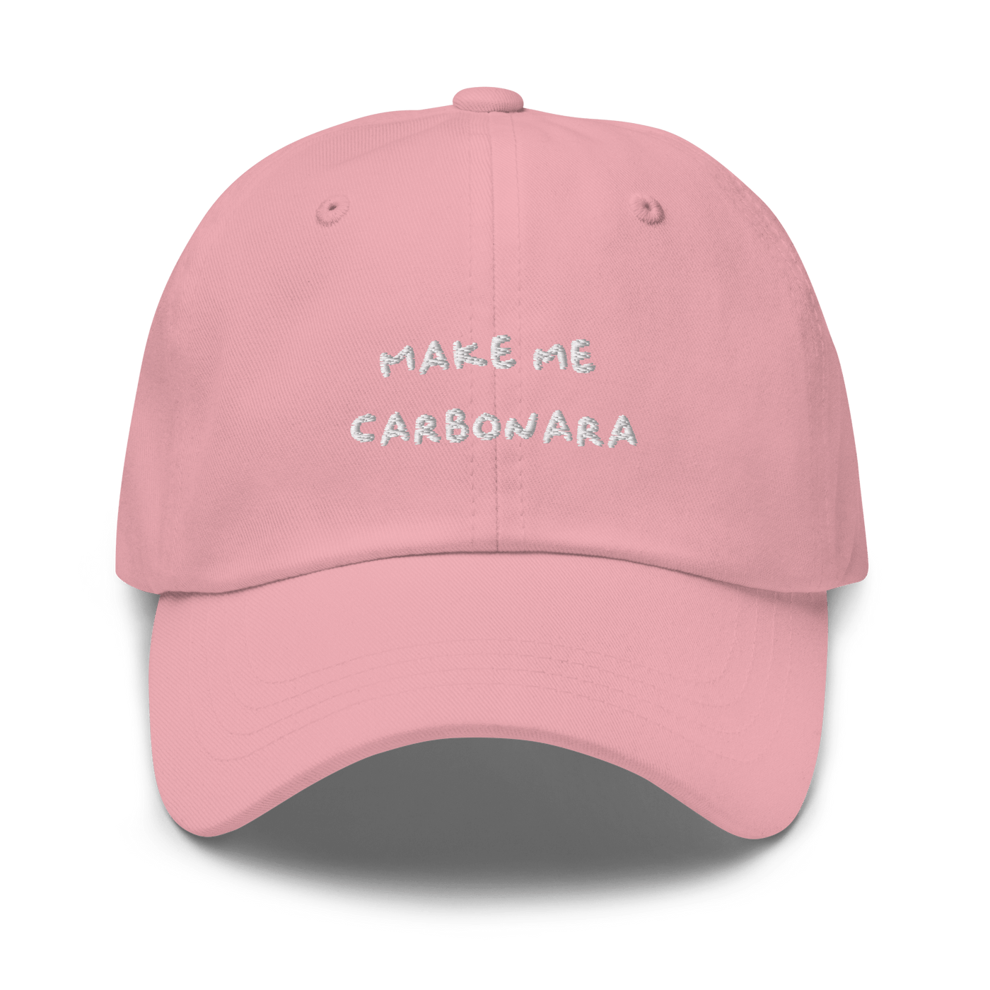 Make me Carbonara Dad hat - Pink - - Just Another Cap Store