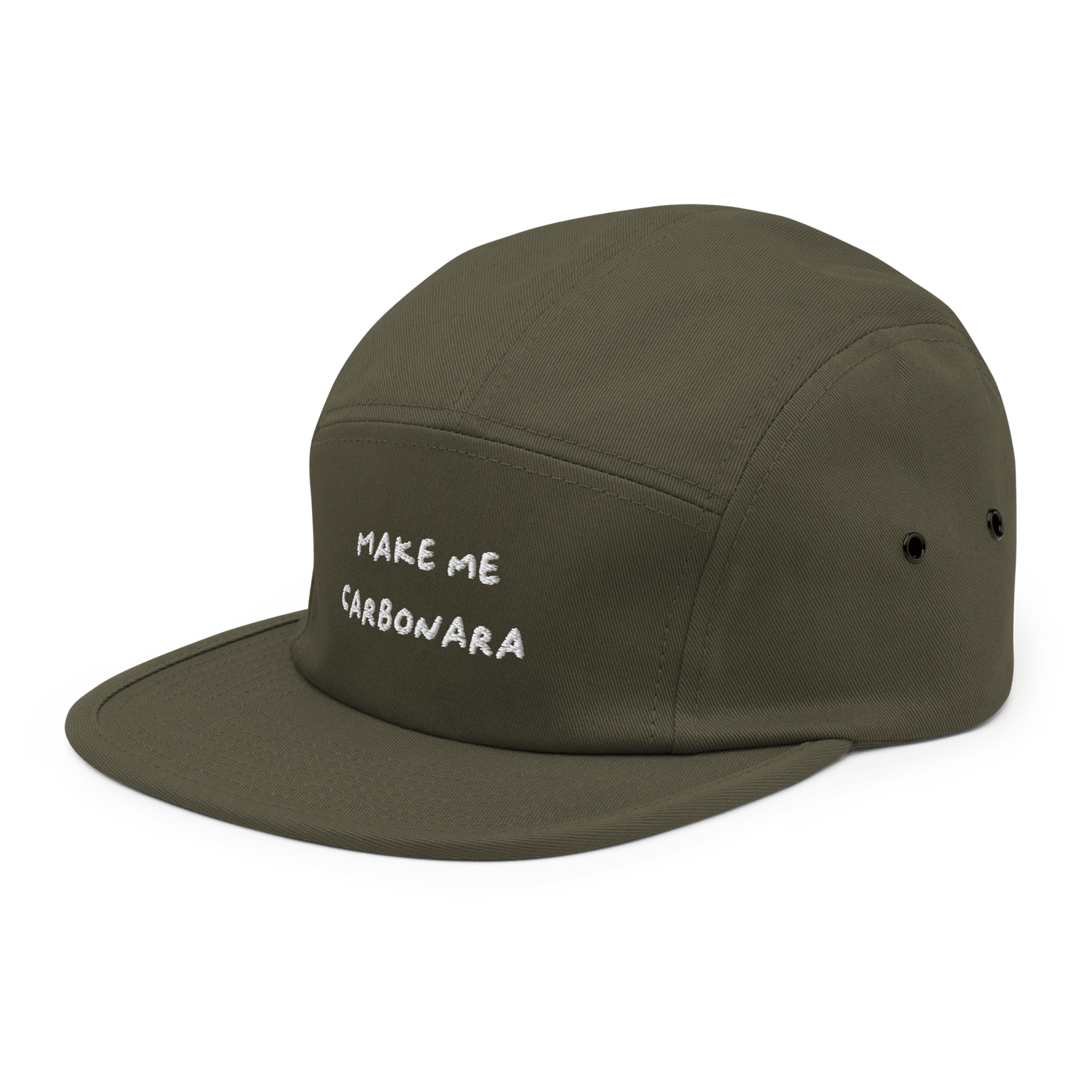 Make me Carbonara Five Panel Hat - Olive - - Just Another Cap Store