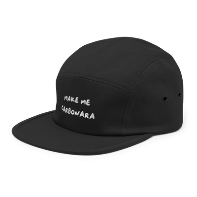 Make me Carbonara Five Panel Hat - Black - - Just Another Cap Store