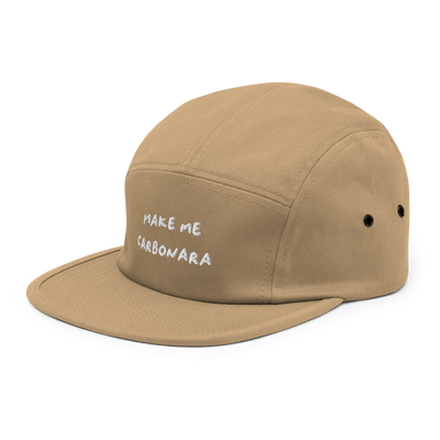 Make me Carbonara Five Panel Hat - Khaki - - Just Another Cap Store