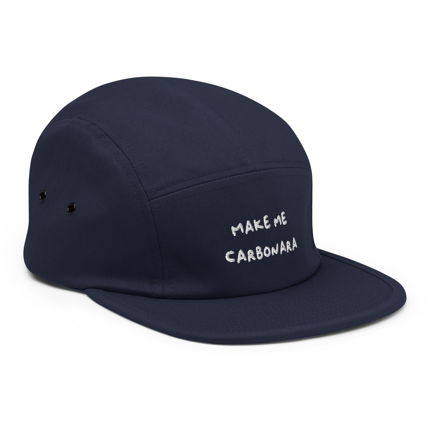 Make me Carbonara Five Panel Hat - Navy - - Just Another Cap Store